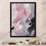 Designart "Solid Marble Paint Artwork Ii" Abstract Marble Framed Canvas Prints
