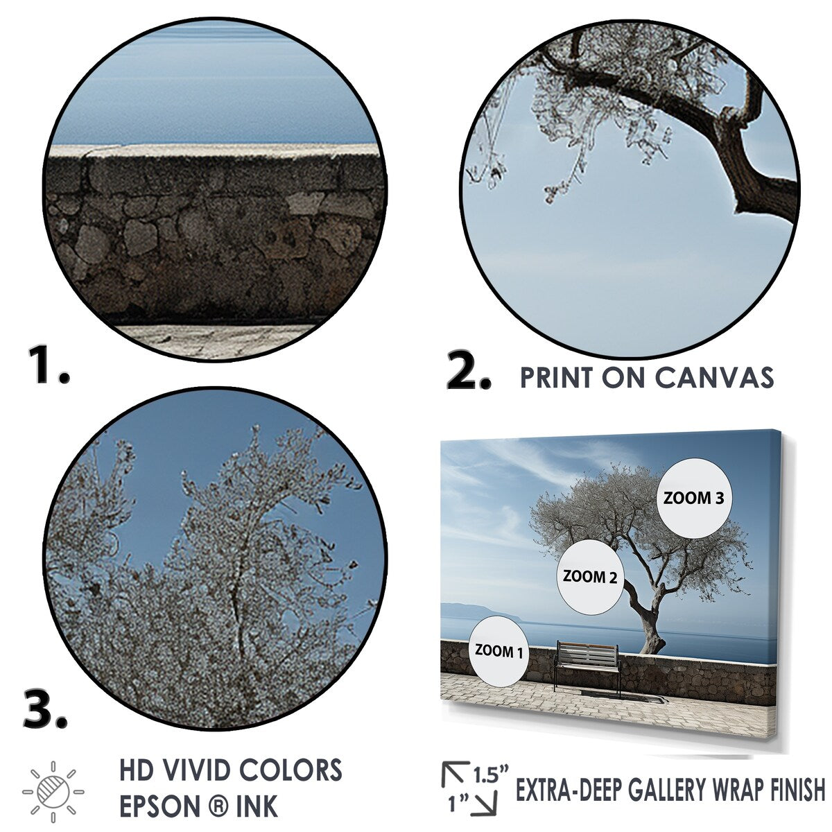 Designart "Solitude Tree Coastal Horizon" Coastal Ocean Wall Art