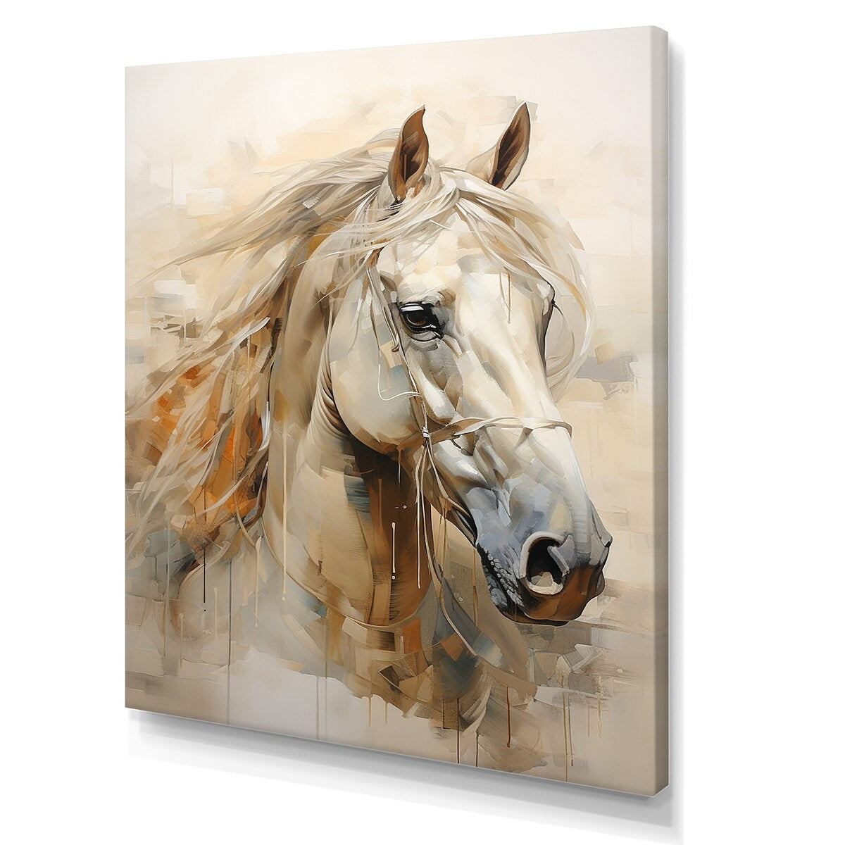 Designart "Sophisticated Horse Portrait" Horse Animal Wall Decor