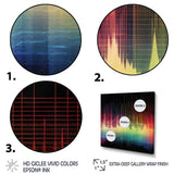 Designart "Sounds Of The Waves Spectogram" Abstract Shapes Framed Canvas Wall Art