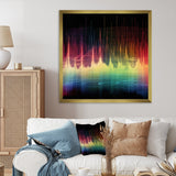 Designart "Sounds Of The Waves Spectogram" Abstract Shapes Framed Canvas Wall Art