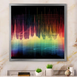 Designart "Sounds Of The Waves Spectogram" Abstract Shapes Framed Canvas Wall Art