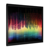 Designart "Sounds Of The Waves Spectogram" Abstract Shapes Framed Canvas Wall Art