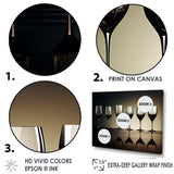 Designart "Stemware Wine Glass Silhouettes " Drinkware Wall Art