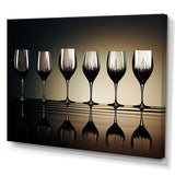 Designart "Stemware Wine Glass Silhouettes " Drinkware Wall Art