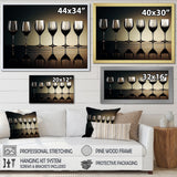 Designart "Stemware Wine Glass Silhouettes " Drinkware Wall Art
