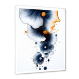 Designart "Suites Of Distant Moods Abstract Gilded Ink I" Abstract Painting Framed Canvas Art Print