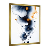 Designart "Suites Of Distant Moods Abstract Gilded Ink I" Abstract Painting Framed Canvas Art Print