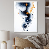 Designart "Suites Of Distant Moods Abstract Gilded Ink I" Abstract Painting Framed Canvas Art Print