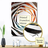 Designart "Sunset Coastal Waves Melody" Abstract Landscapes Mirror Green - Modern Mirror For Wall Art Decor