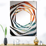 Designart "Sunset Coastal Waves Melody" Abstract Landscapes Mirror Green - Modern Mirror For Wall Art Decor