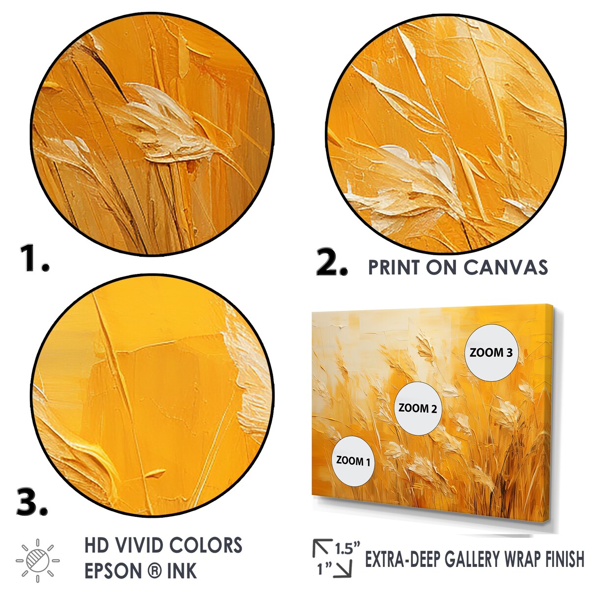 Designart "Sunset Meadow Golden Landscape" Meadow Wall Art