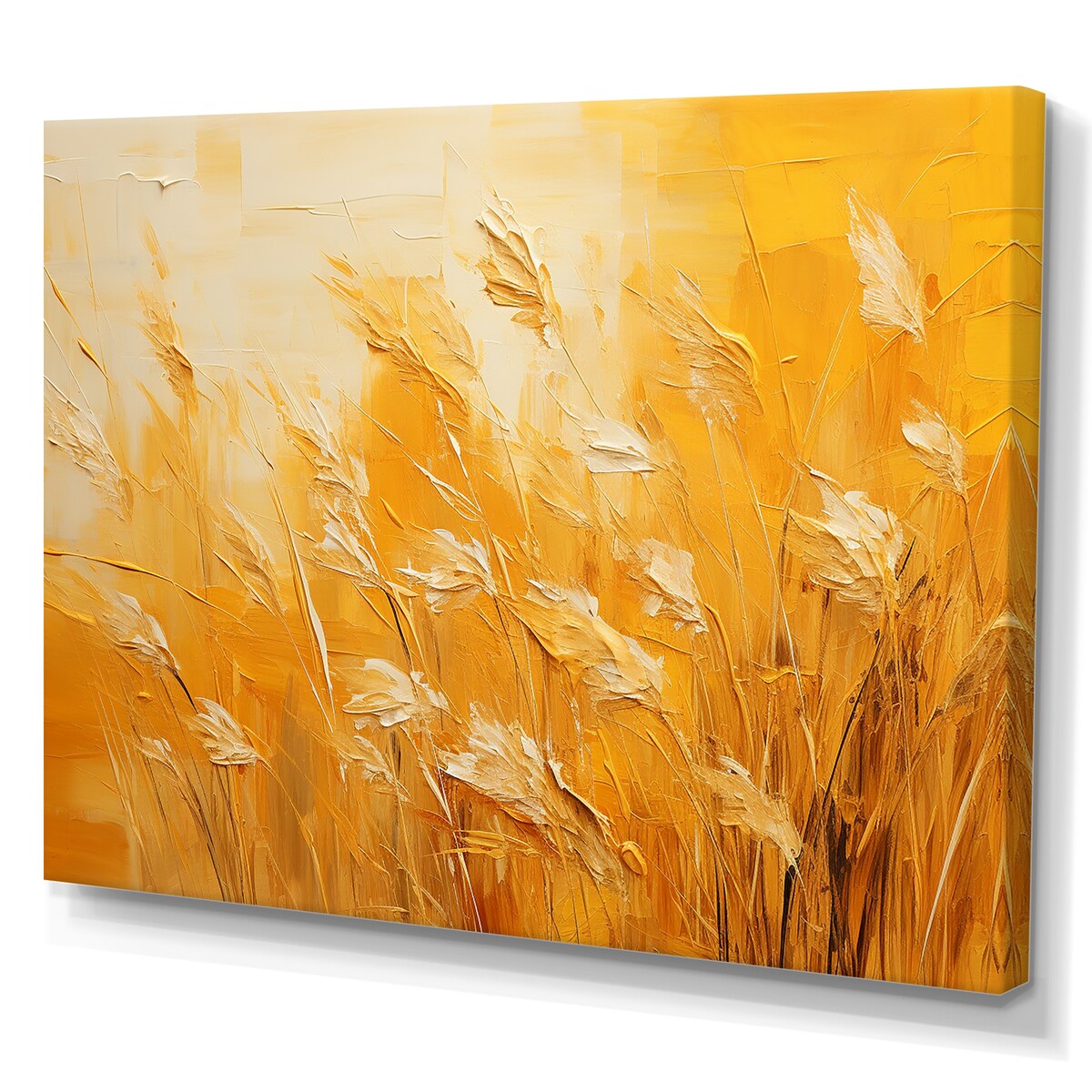 Designart "Sunset Meadow Golden Landscape" Meadow Wall Art
