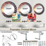 Designart "Sunset Montain Retreat I" Landscapes Modern Wall Mirror