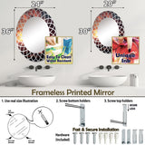 Designart "Sunset Montain Retreat I" Landscapes Modern Wall Mirror