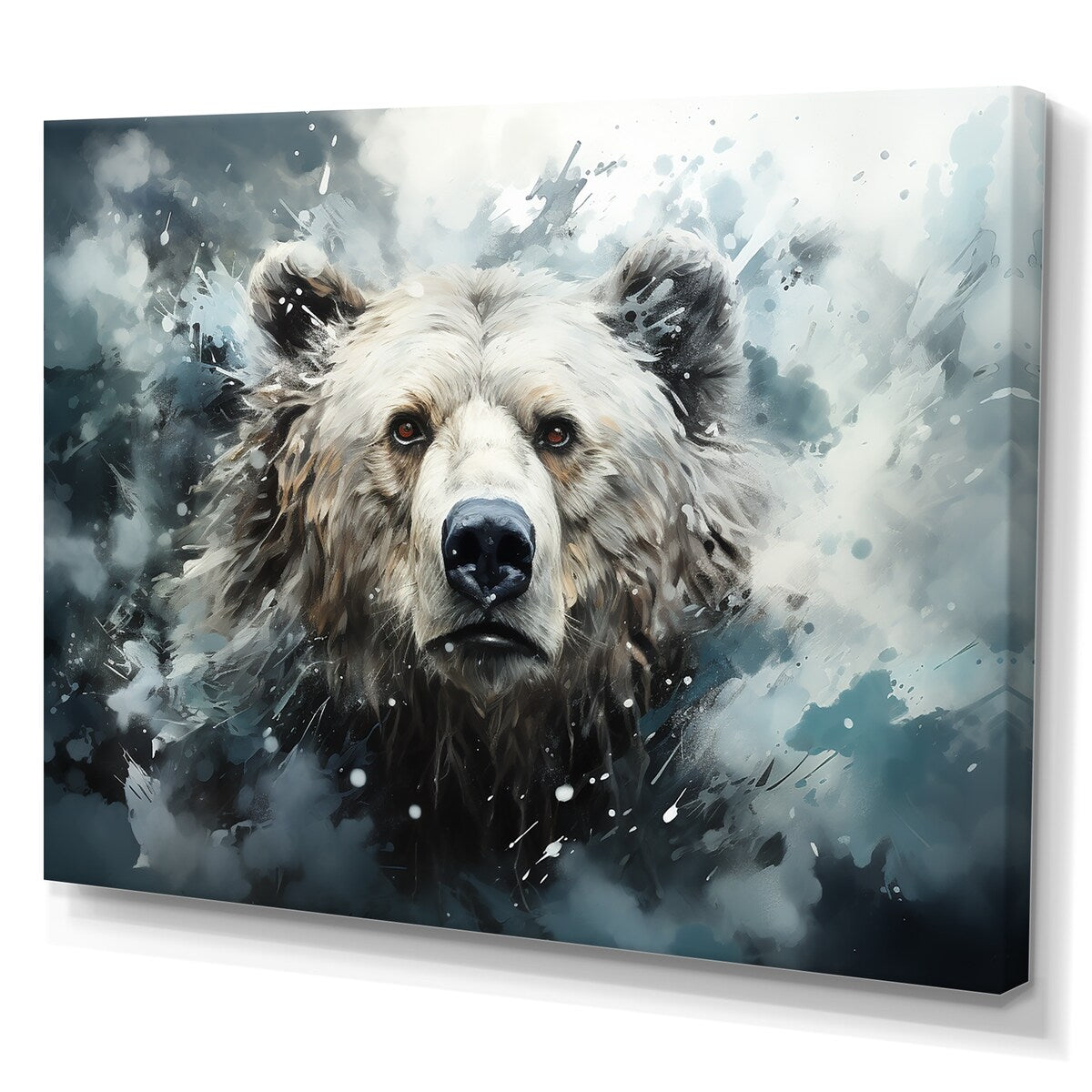 Designart "Surrealism Grizzly Bear In Dreamy Background" Bear 2 Wall Art