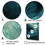 Designart "Teal Twisting Tranquility Spiral I" Abstract Spirals Framed Wall Art Prints
