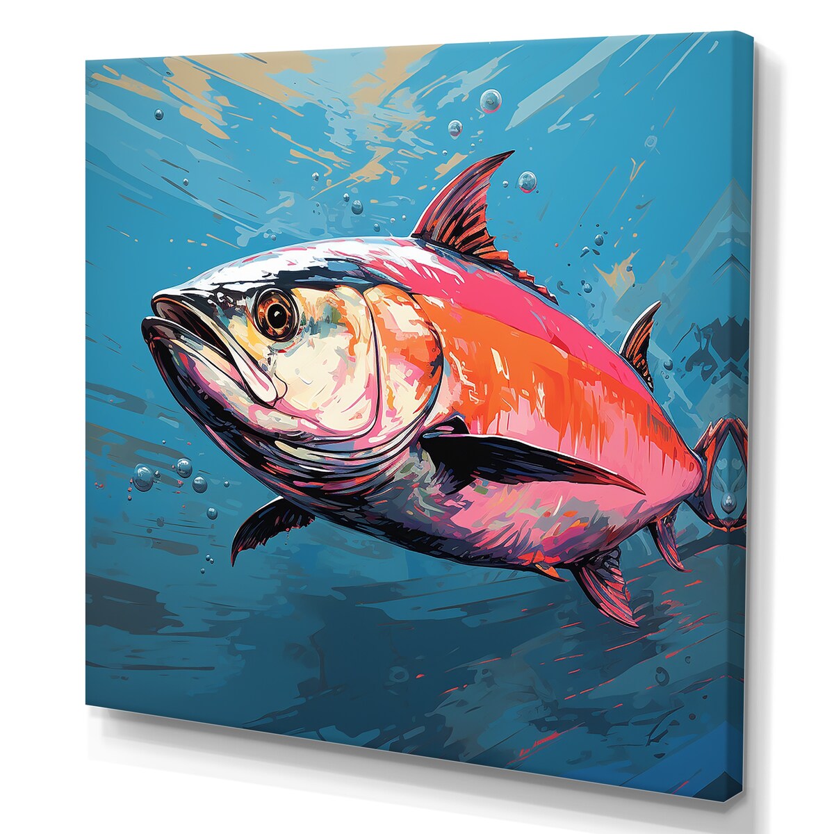 Designart "Technicolor Tuna " Pop Art Wall Art Print