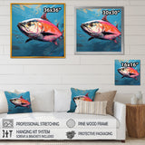 Designart "Technicolor Tuna " Pop Art Wall Art Print