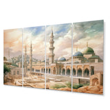 Designart "The Prophets Mosque Religious II" Islamism Metal Wall Decor Set