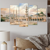 Designart "The Prophets Mosque Religious II" Islamism Metal Wall Decor Set