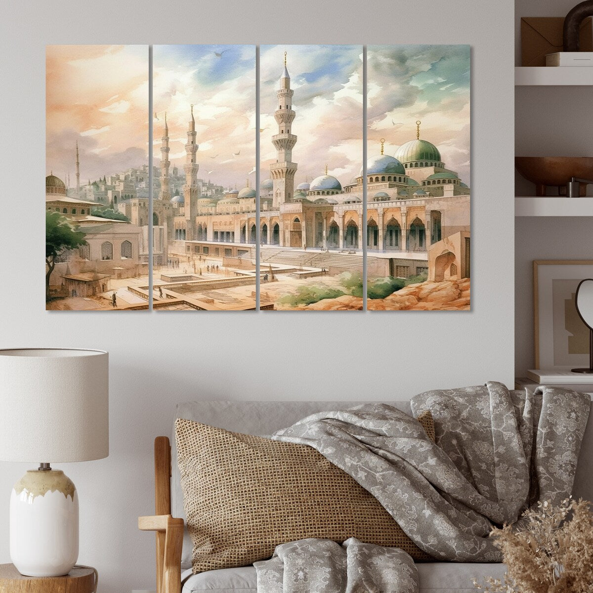 Designart "The Prophets Mosque Religious II" Islamism Metal Wall Decor Set