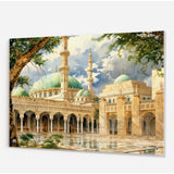 Designart "The Prophets Mosque Religious I" Islam Gloss Wall Decor Beige - Traditional Acrylic Wall Art Decor