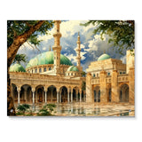 Designart "The Prophets Mosque Religious I" Islam Gloss Wall Decor Beige - Traditional Acrylic Wall Art Decor
