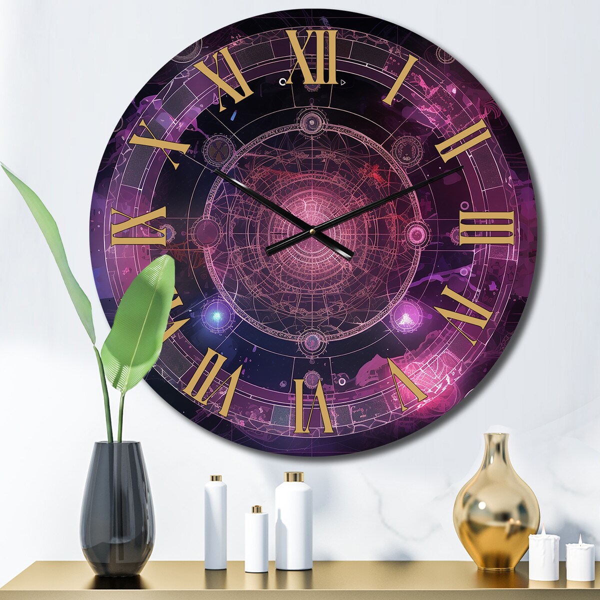 Designart "Third Eye Chakra Mystical Circle II" Christianism Oversized Wall Clock