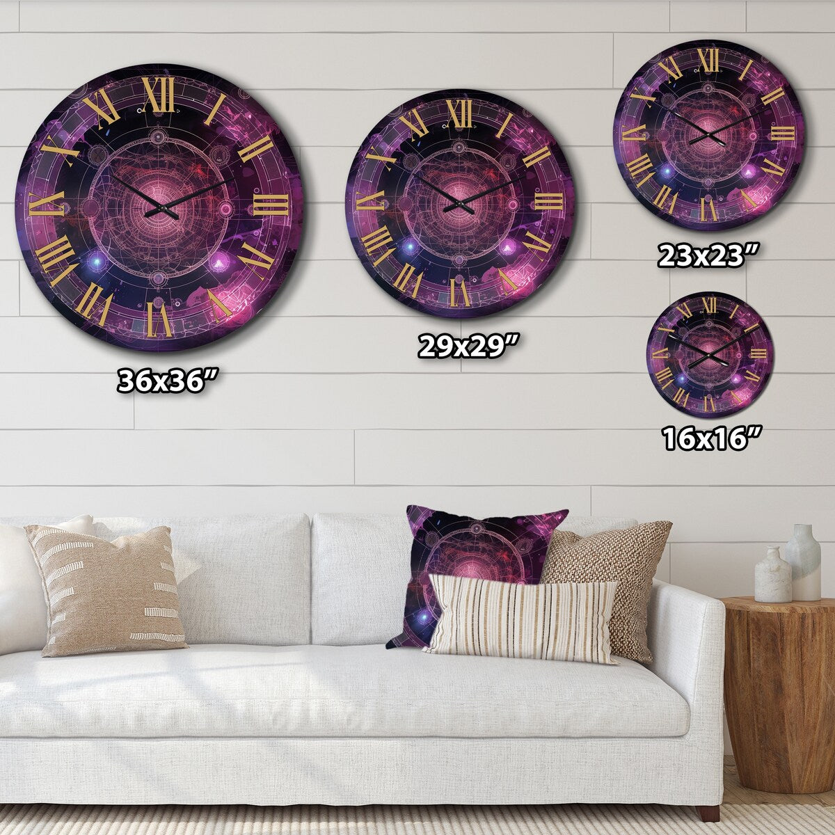 Designart "Third Eye Chakra Mystical Circle II" Christianism Oversized Wall Clock
