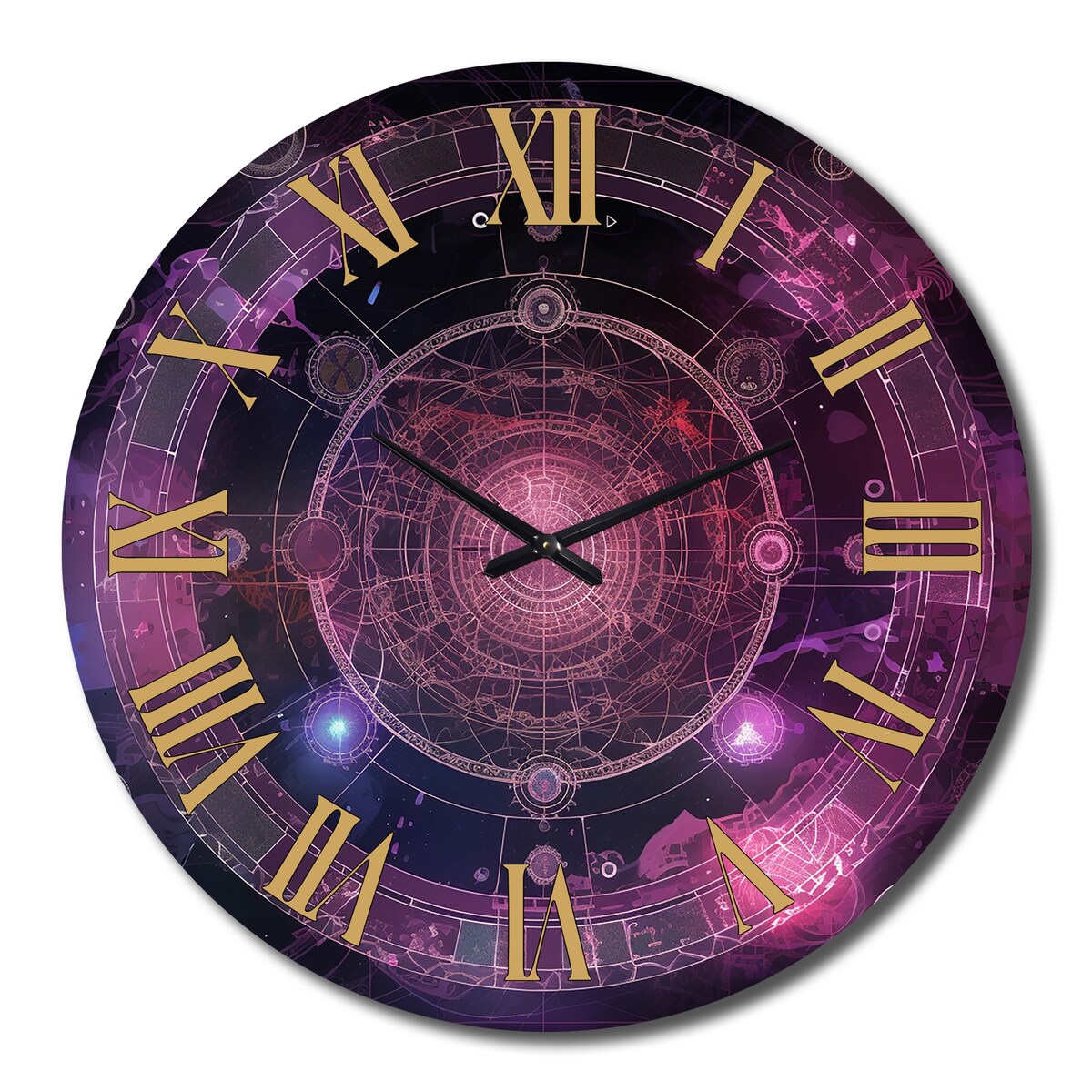 Designart "Third Eye Chakra Mystical Circle II" Christianism Oversized Wall Clock
