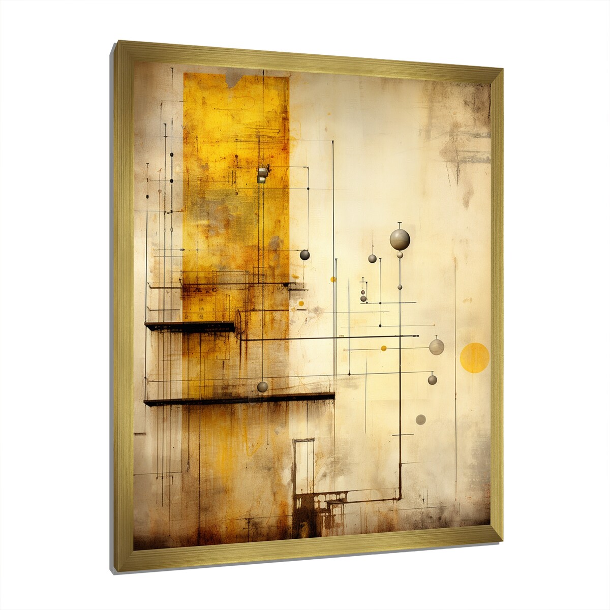 Designart "Transfiguration Vintage Illustration" Abstract Painting Framed Wall Art Prints