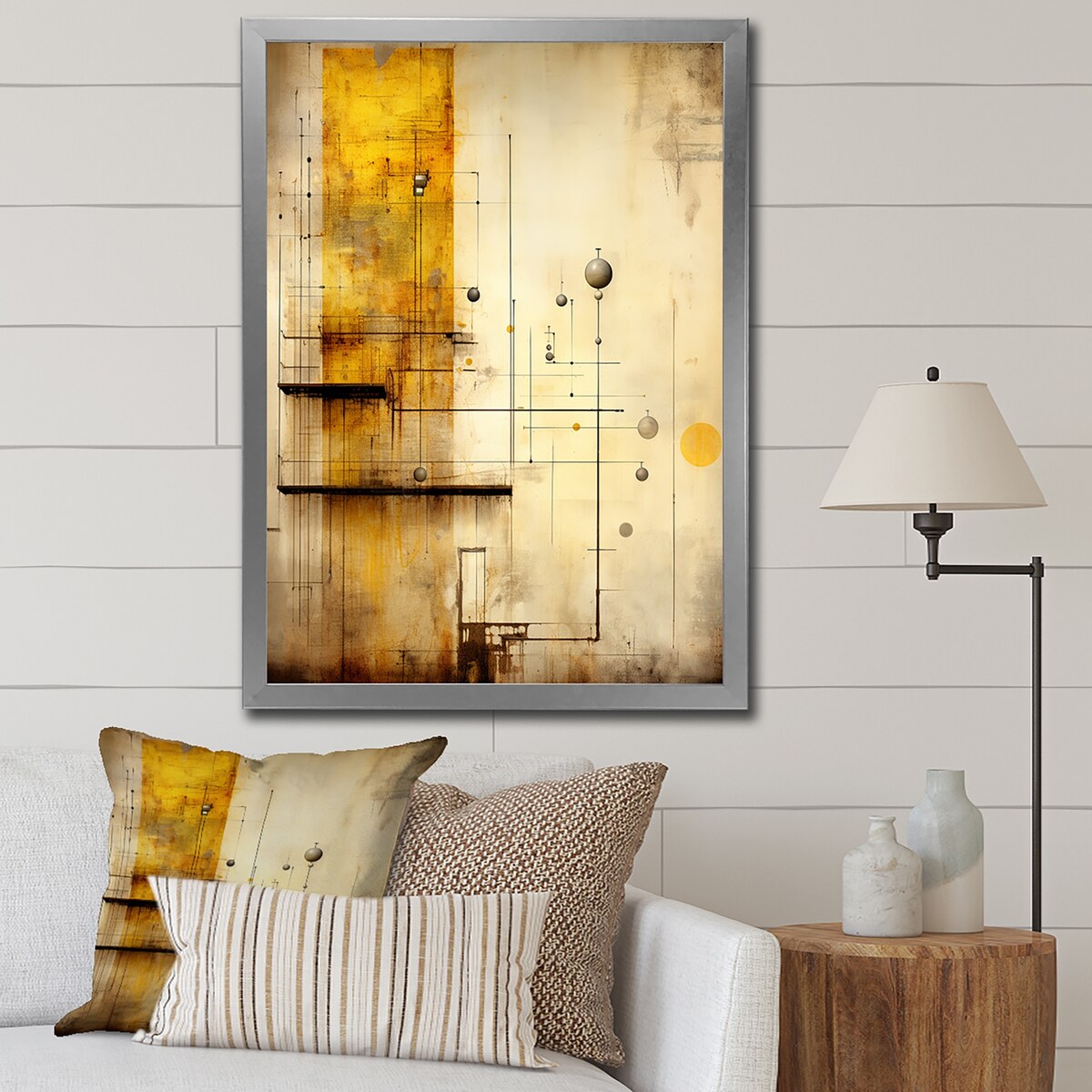 Designart "Transfiguration Vintage Illustration" Abstract Painting Framed Wall Art Prints