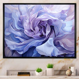 Designart "Twist Lavender Rose" Abstract Spirals Framed Wall Decor