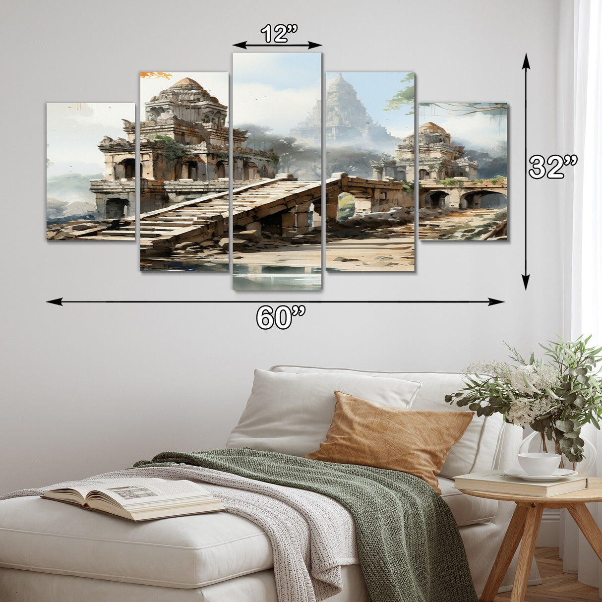 Designart "USA Chicago Skyscrapper Reflections" Cityscapes Multipanel Canvas Art Print set
