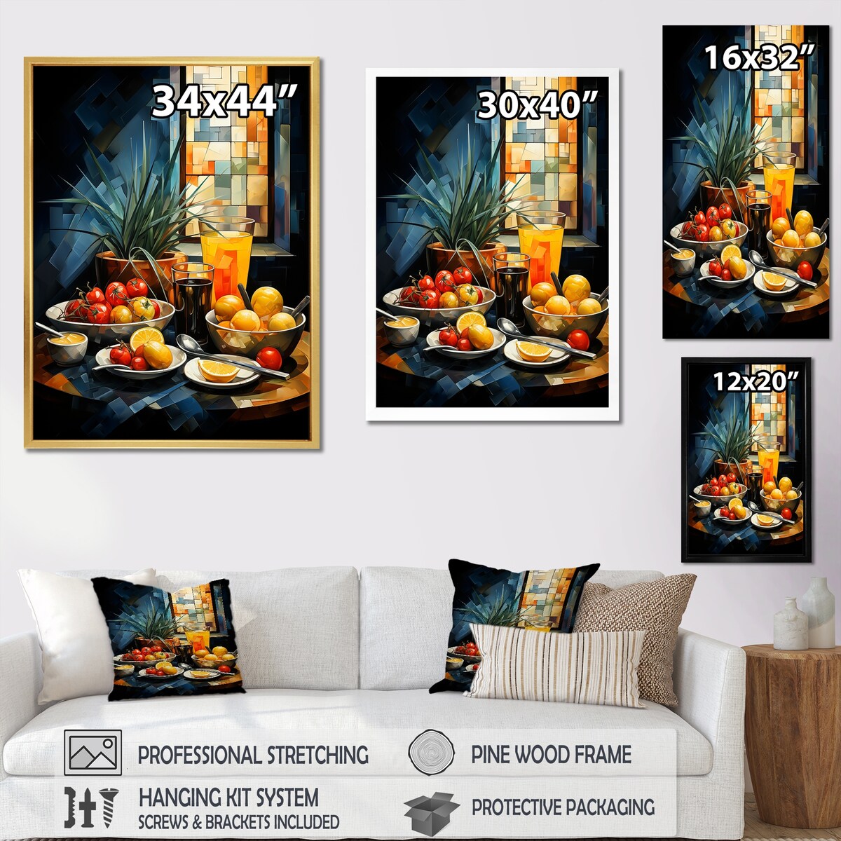 Designart "Vegetable And Fruit Global Palette Cuisine" International Cuisine Wall Art