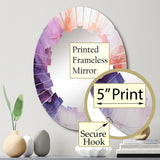 Designart "Vibrant Swirls" Abstract Spirals Modern Wall Mirror