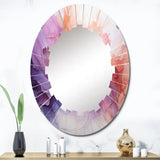 Designart "Vibrant Swirls" Abstract Spirals Modern Wall Mirror