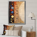 Designart "Vintage Elementary Circular Retro Geometrics" Modern Midcentury Framed Canvas Prints