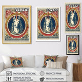 Designart "Vintage Illustration Of Unicorn" Fantasy Unicorn Framed Canvas Prints