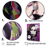 Designart "Violet Vedder Portrait I" Pop Art Framed Wall Decor