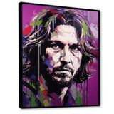 Designart "Violet Vedder Portrait I" Pop Art Framed Wall Decor