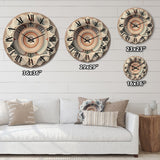 Designart "Visionary Dream Retro Mandala On White VII" Abstract Spirals Oversized Wood Wall Clock