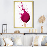 Designart "Viva Magenta Paint Splatter I" Abstract Painting Framed Canvas Wall Art