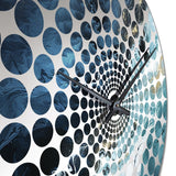 Designart "White And Blue Abstract Element Fight" Blue Abstract Shapes Clocks Modern Oversized Wall Clocks For Bedroom