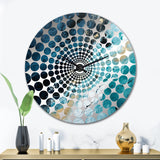 Designart "White And Blue Abstract Element Fight" Blue Abstract Shapes Clocks Modern Oversized Wall Clocks For Bedroom