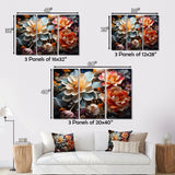 Designart "White Coral Abstract Still Lifes" Abstract Still Lifes Art Living Room Set