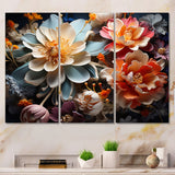 Designart "White Coral Abstract Still Lifes" Abstract Still Lifes Art Living Room Set