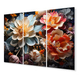 Designart "White Coral Abstract Still Lifes" Abstract Still Lifes Art Living Room Set