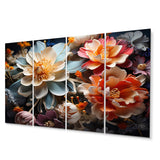 Designart "White Coral Abstract Still Lifes" Abstract Still Lifes Art Living Room Set